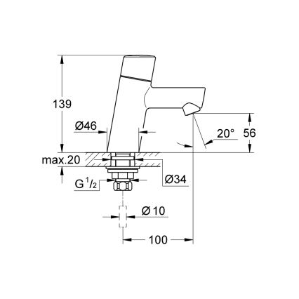 GROHE 32207001 - Páková umývadlová batéria CONCETTO XS, lesklý chróm
