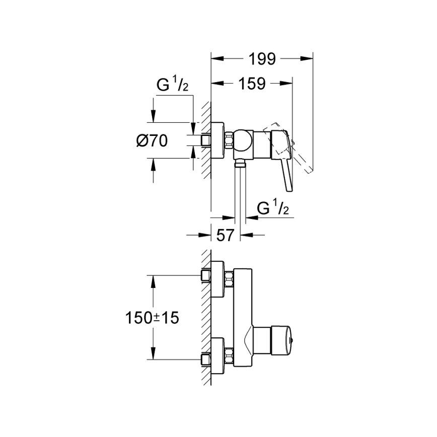 GROHE 32210001 - Sprchová batéria CONCETTO DN 15 lesklý chróm