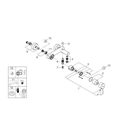GROHE 32211001 - Vaňová batéria CONCETTO DN 15 lesklý chróm