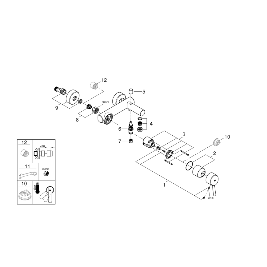 GROHE 32211001 - Vaňová batéria CONCETTO DN 15 lesklý chróm
