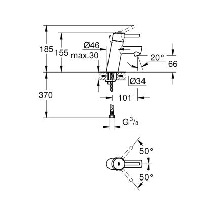 GROHE 3224010E - Umyvadlová batéria CONCETTO DN 15, lesklý chróm