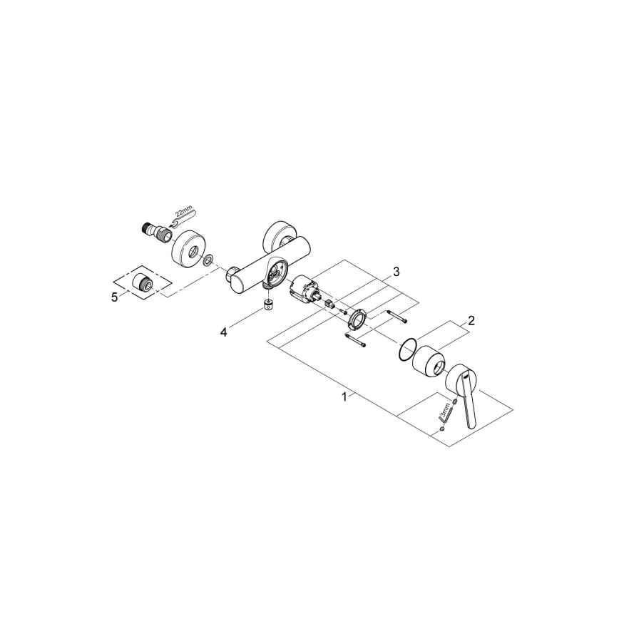 GROHE 32270000 - Sprchová batéria FEEL DN 15, lesklý chróm