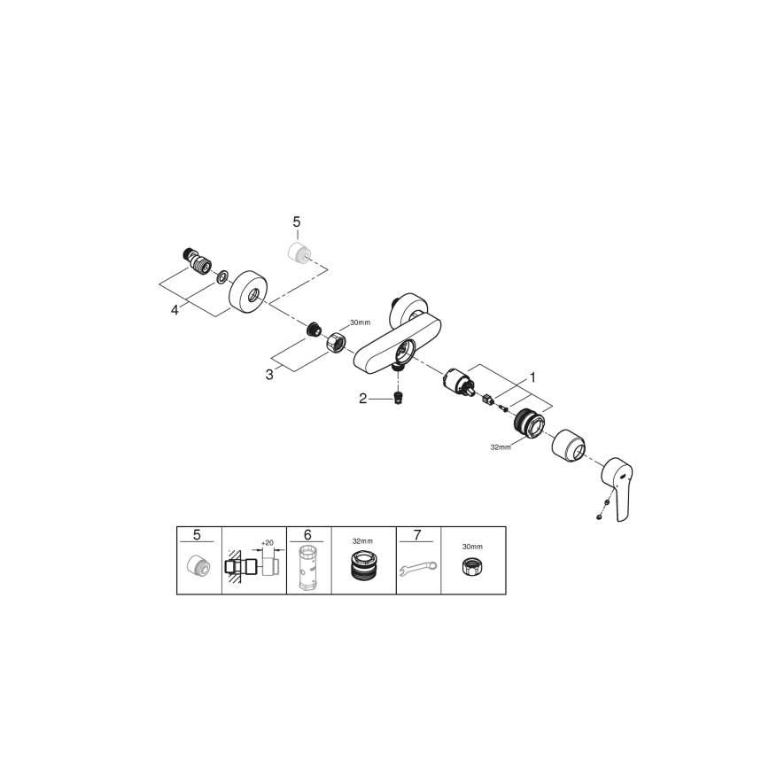 GROHE 322792432 - Sprchová batéria START DN 15 čierna