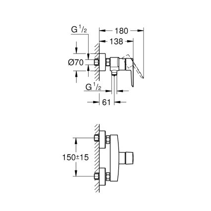GROHE 322792432 - Sprchová batéria START DN 15 čierna