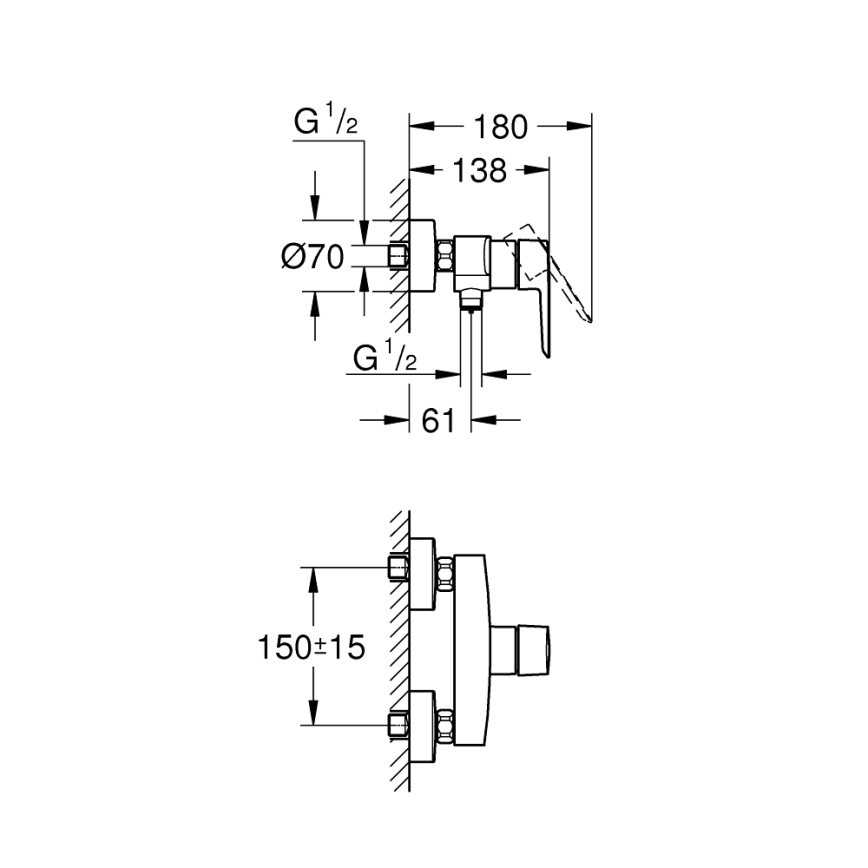 GROHE 322792432 - Sprchová batéria START DN 15 čierna
