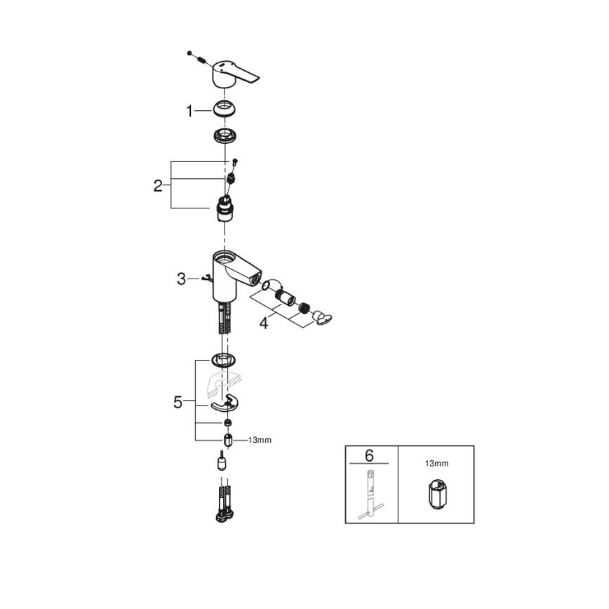 GROHE 32281002 - Bidetová batéria START S lesklý chróm