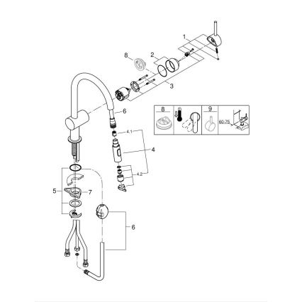 GROHE 32321002 - Drezová batéria A lesklý chróm