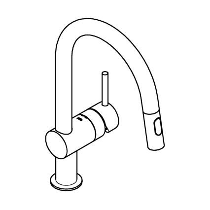 GROHE 32321GN2 - Drezová batéria EUROCUBE zlatá