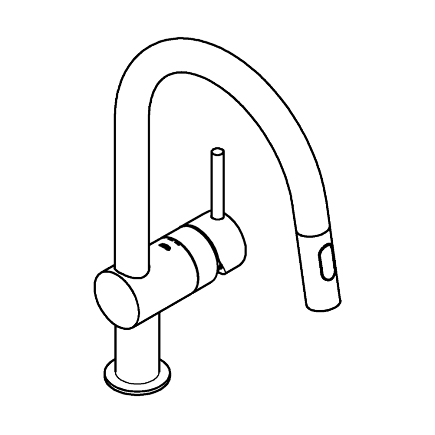 GROHE 32321GN2 - Drezová batéria EUROCUBE zlatá