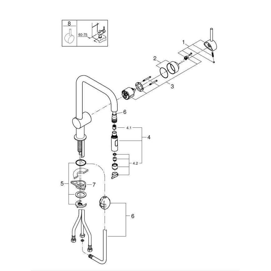 GROHE 32322DL2 - Drezová batéria A bronzová