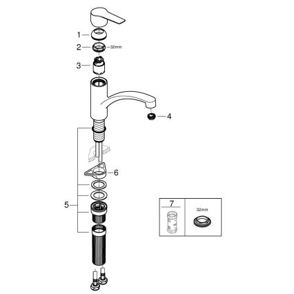 GROHE 324412432 - Kuchynská batéria START 184 mm čierna