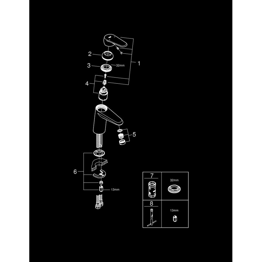 GROHE 3246920E - Umývadlová batéria EURODISC COSMOPOLITAN veľkosť S chróm