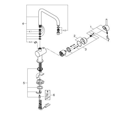 GROHE 32488000 - Drezová batéria A lesklý chróm