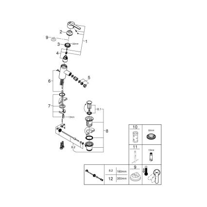GROHE 32558000 - Bidetová batéria FEEL DN 15 lesklý chróm