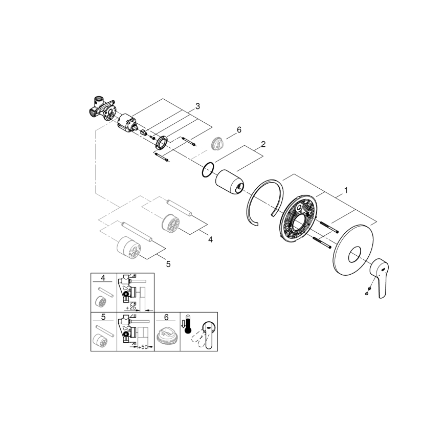 GROHE 32590002 - Sprchová batéria START lesklý chróm