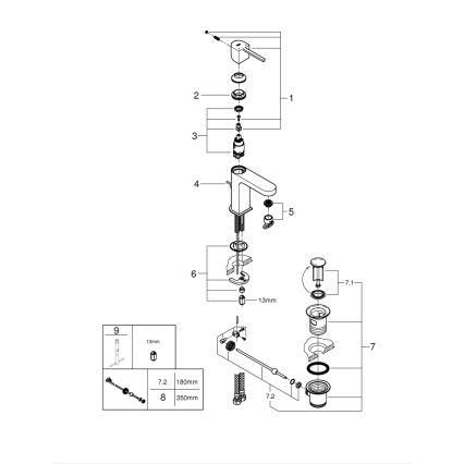 GROHE 32612003 - Umývadlová batéria PLUS veľkosť S lesklý chróm