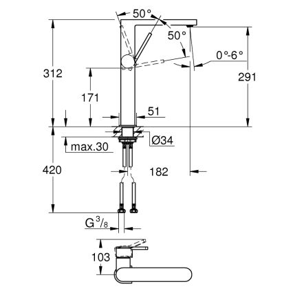 GROHE 32618003 - Umývadlová batéria PLUS XL lesklý chróm