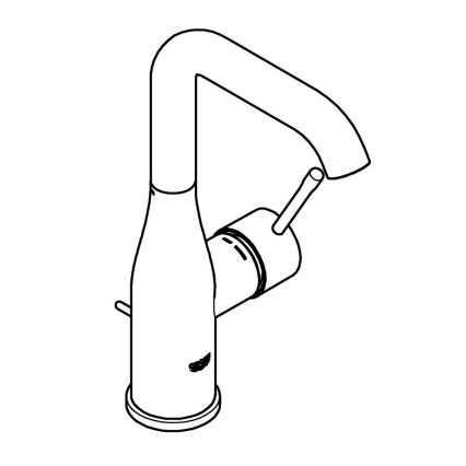 GROHE 32628DC1 - Umývadlová batéria ESSENCE, veľkosť L, nerezová oceľ
