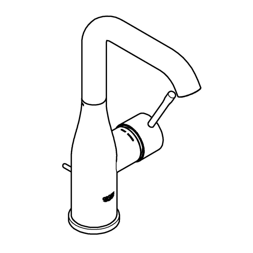 GROHE 32628DC1 - Umývadlová batéria ESSENCE, veľkosť L, nerezová oceľ