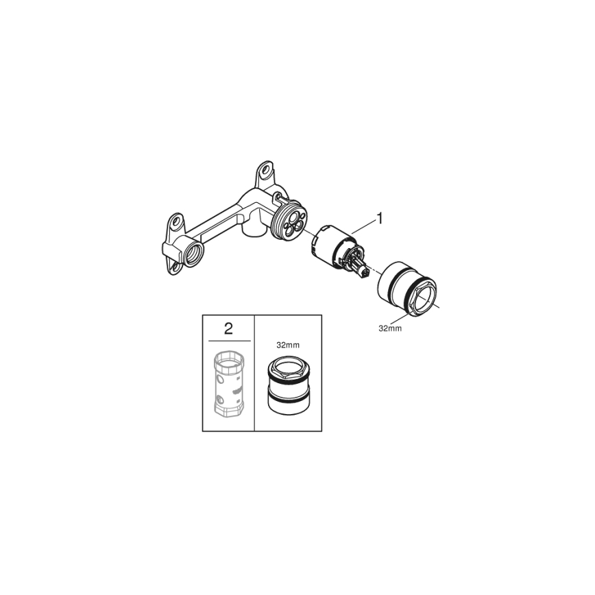 GROHE 32635000 - Podomietková batéria DN 15 DR- mosadz