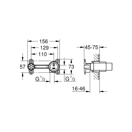GROHE 32635000 - Podomietková batéria DN 15 DR- mosadz