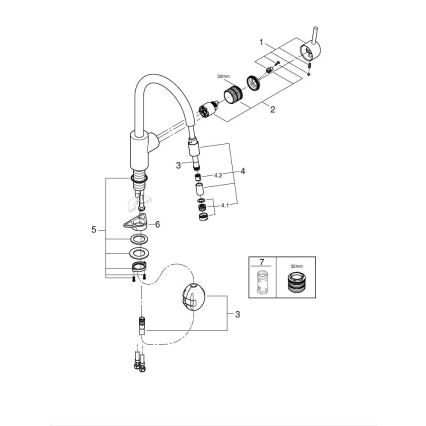 GROHE 32663003 - Drezová batéria CONCETTO 360 mm lesklý chróm