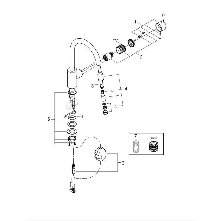 GROHE 32663003 - Drezová batéria CONCETTO 360 mm lesklý chróm