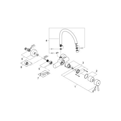 GROHE 32667001 - Drezová batéria CONCETTO 280 mm lesklý chróm