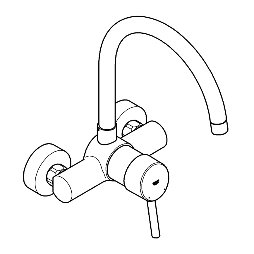 GROHE 32667001 - Drezová batéria CONCETTO 280 mm lesklý chróm