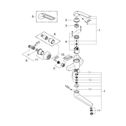 GROHE 32773000 - Umývadlová batéria EUROECO SPECIAL 257 mm lesklý chróm