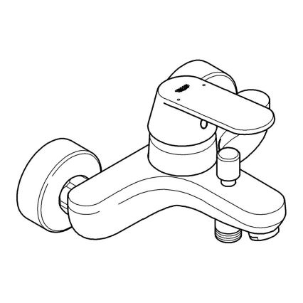 GROHE 32831000 - Vaňová batéria EUROSMART COSMOPOLITAN DN 15, lesklý chróm