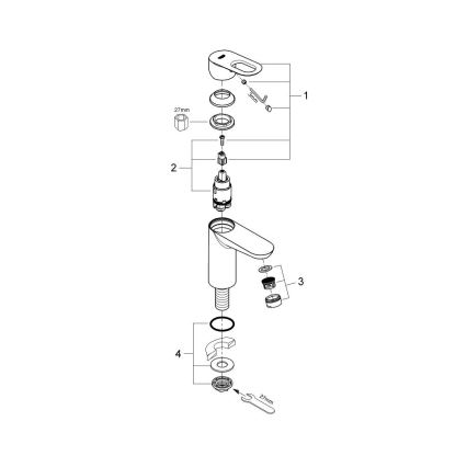 GROHE 32857000 - Stojanový ventil BAULOOP DN 15 lesklý chróm