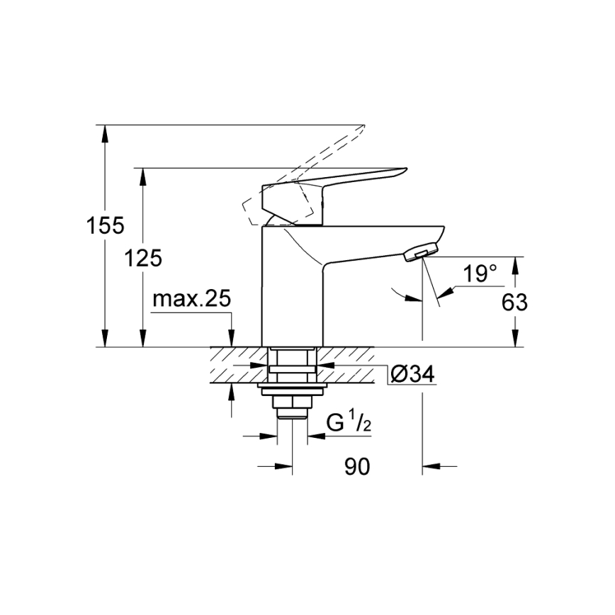 GROHE 32857000 - Stojanový ventil BAULOOP DN 15 lesklý chróm