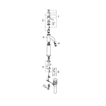 GROHE 32868000 - Umývadlová batéria BAUCLASSIC DN 15 lesklý chróm