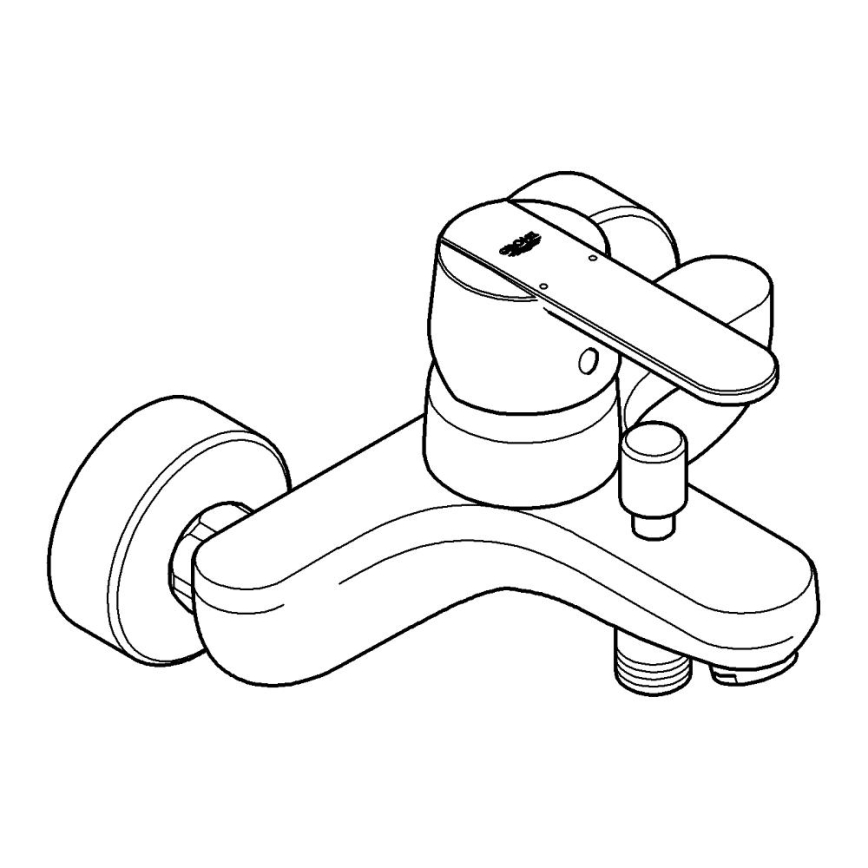 GROHE 32887000 - Vaňová batéria GET DN 15, lesklý chróm
