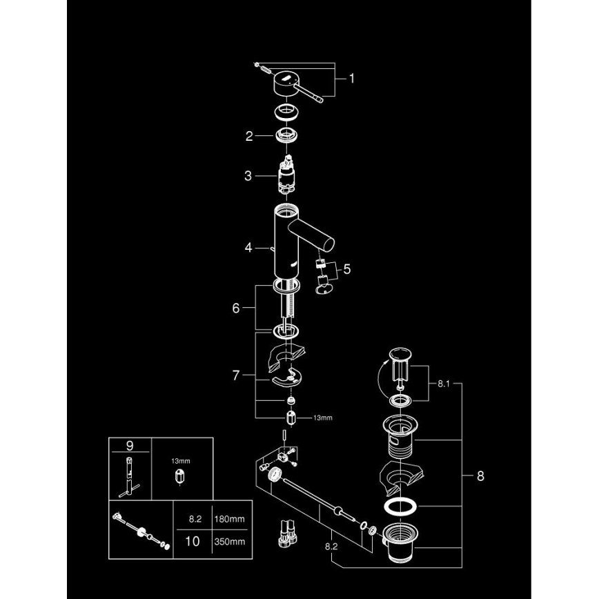 GROHE 32898001 - Umývadlová batéria ESSENCE DN 15 lesklý chróm