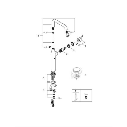 GROHE 32901DL1 - Umývadlová batéria ESSENCE veľkosť XL bronzová