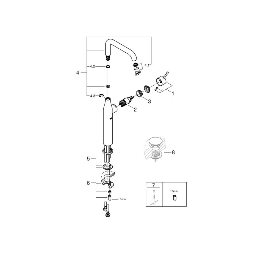 GROHE 32901DL1 - Umývadlová batéria ESSENCE veľkosť XL medená