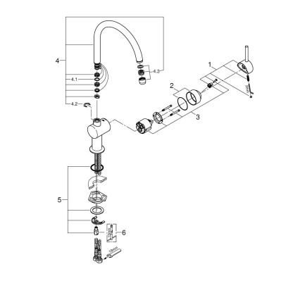GROHE 32917KS0 - Drezová batéria A DN 15 čierna