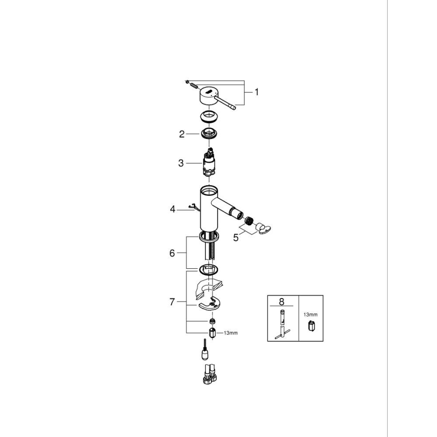 GROHE 32934001 - Bidetová batéria ESSENCE DN 15, lesklý chróm
