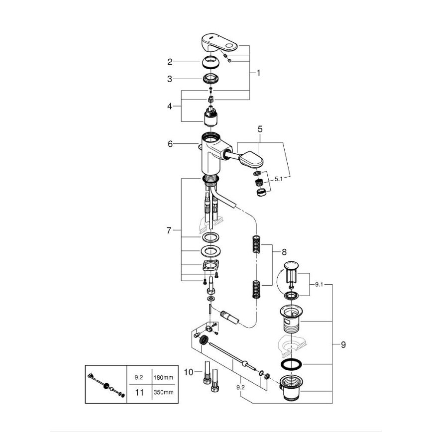 GROHE 33155002 - Umývadlová batéria EUROPLUS DN 15 lesklý chróm