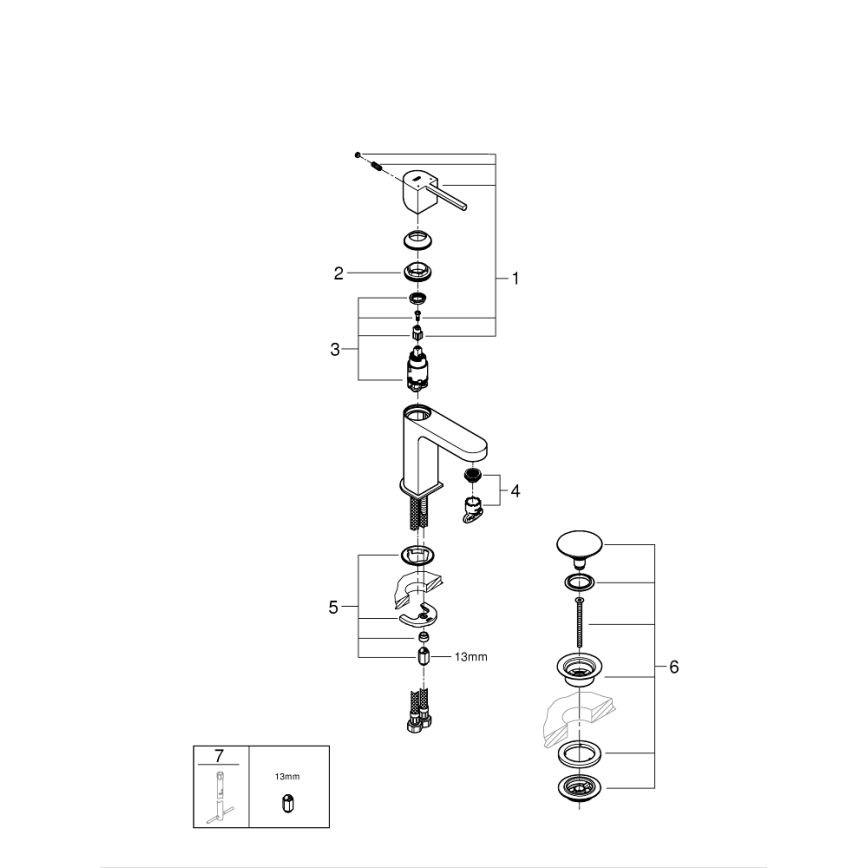 GROHE 33163003 - Umývadlová batéria PLUS 172 mm lesklý chróm