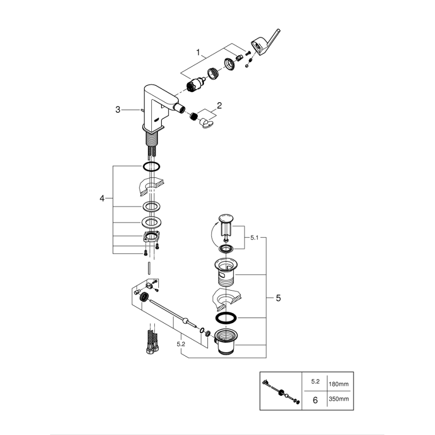 GROHE 33241003 - Bidetová batéria PLUS lesklý chróm