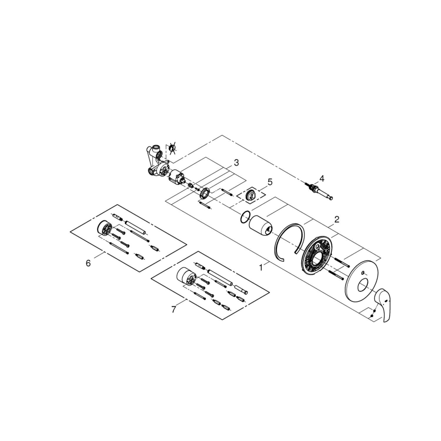 GROHE 33305002 - Vaňová batéria DN 15 lesklý chróm