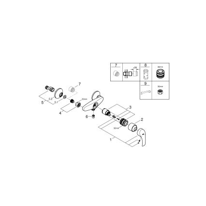 GROHE 33555002 - Sprchová batéria EUROSMART DN 15 lesklý chróm