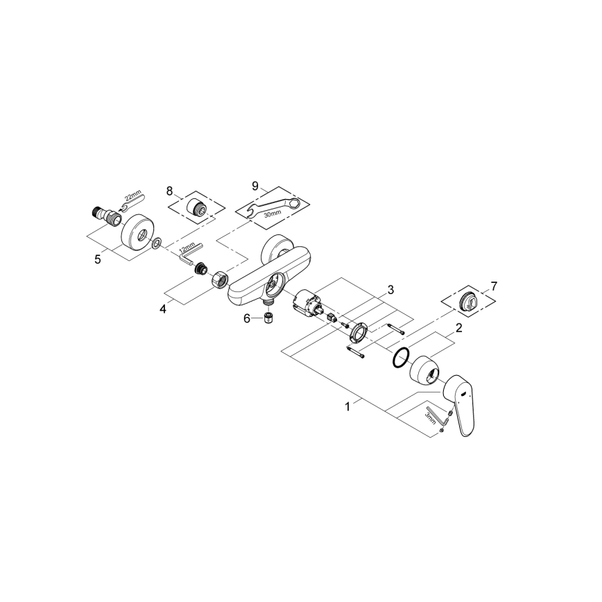 GROHE 33569002 - Sprchová batéria EURODISC COSMOPOLITAN DN 15 lesklý chróm