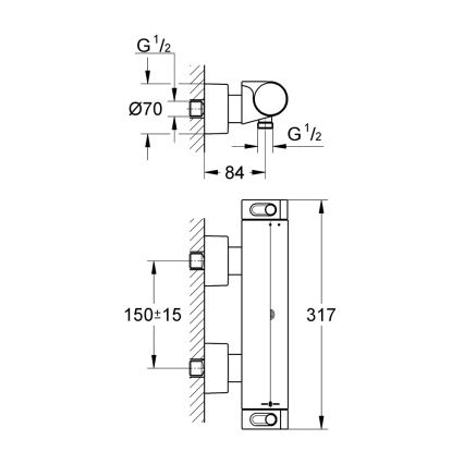 GROHE 34169001 - Termostatická sprchová batéria GROHTHERM 2000 DN 15 chróm