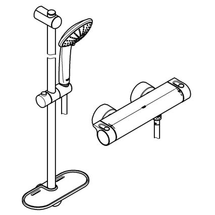 GROHE 34195001 - termostatická batéria GROHTHERM 2000 s EUPHORIA 110 súpravou, chróm