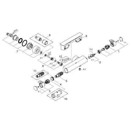 GROHE 34469001 - Termostatická sprchová batéria GROHTHERM 2000 DN 15 chróm