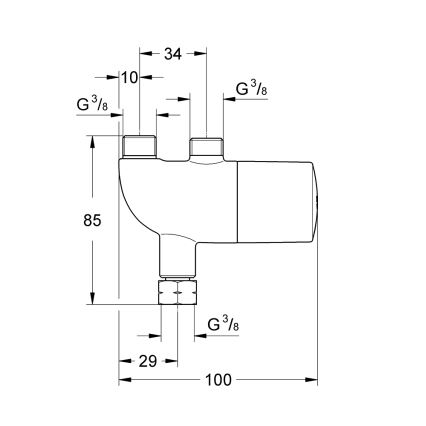 GROHE 34487000 - Termostatická ochrana proti popáleniu GROHTHERM MICRO chróm
